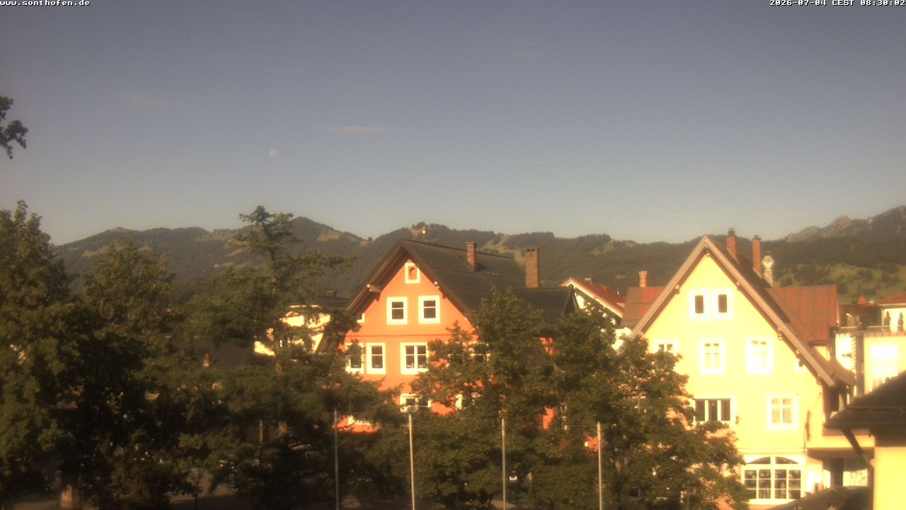 Archiv Foto Webcam Rathausplatz in Sonthofen