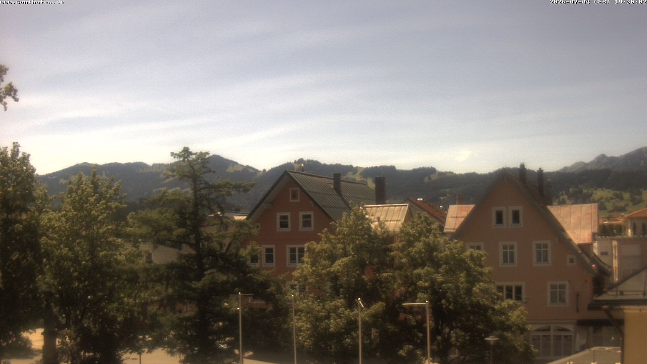 Archiv Foto Webcam Rathausplatz in Sonthofen