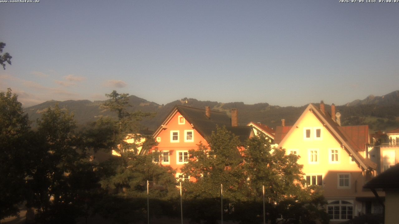 Archiv Foto Webcam Rathausplatz in Sonthofen