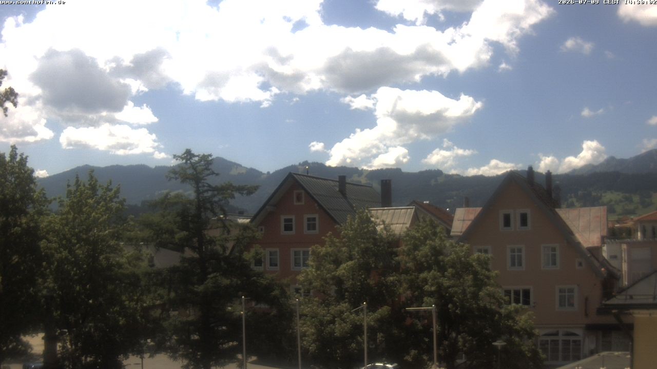 Archiv Foto Webcam Rathausplatz in Sonthofen