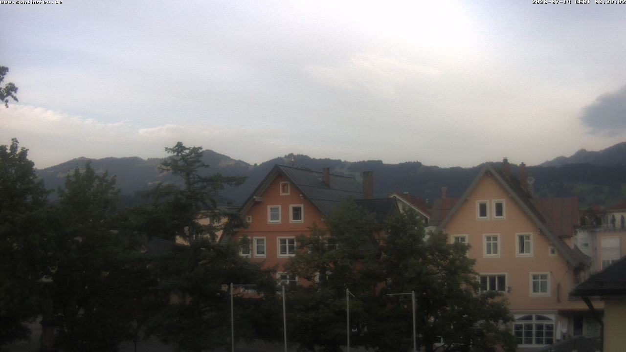 Archiv Foto Webcam Rathausplatz in Sonthofen