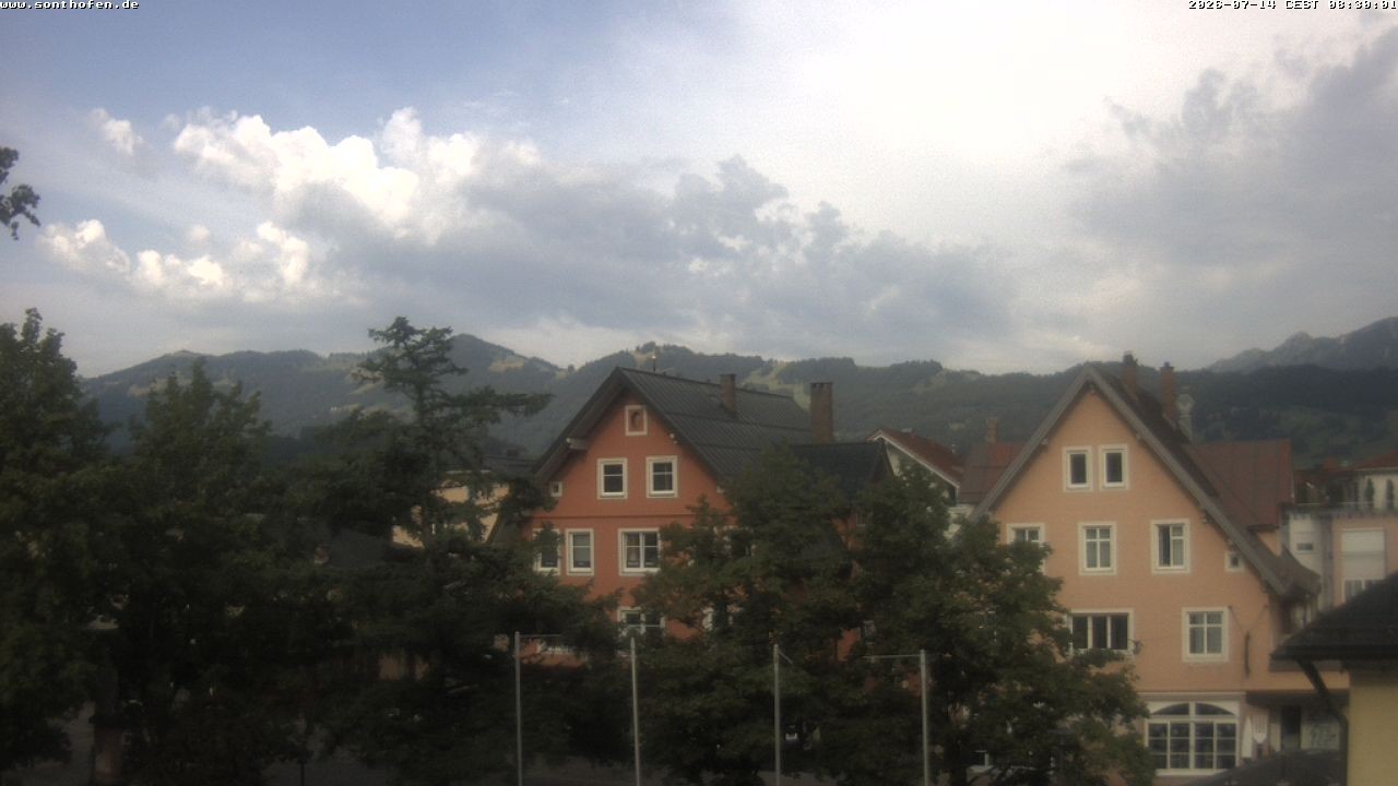 Archiv Foto Webcam Rathausplatz in Sonthofen