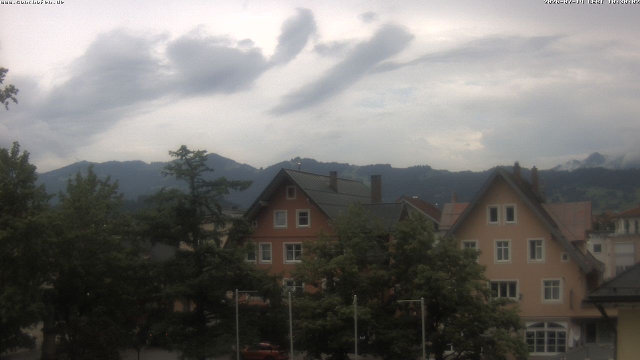 Archiv Foto Webcam Rathausplatz in Sonthofen