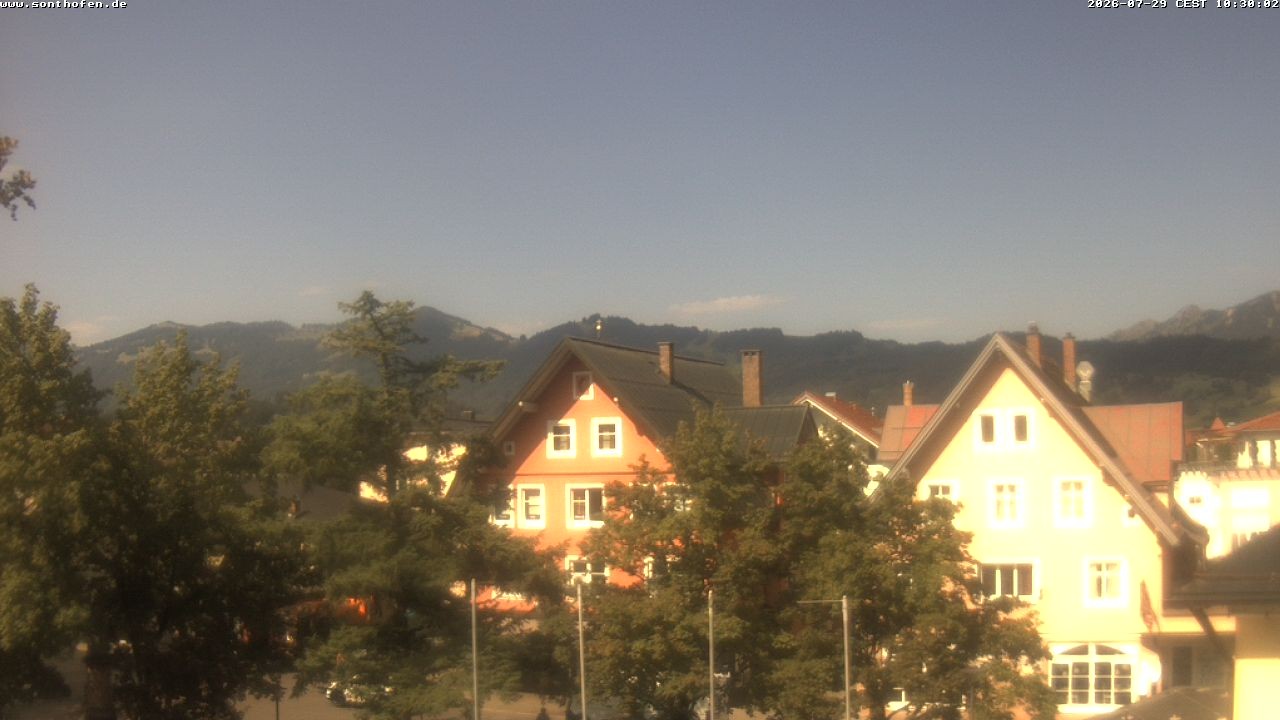 Archiv Foto Webcam Rathausplatz in Sonthofen