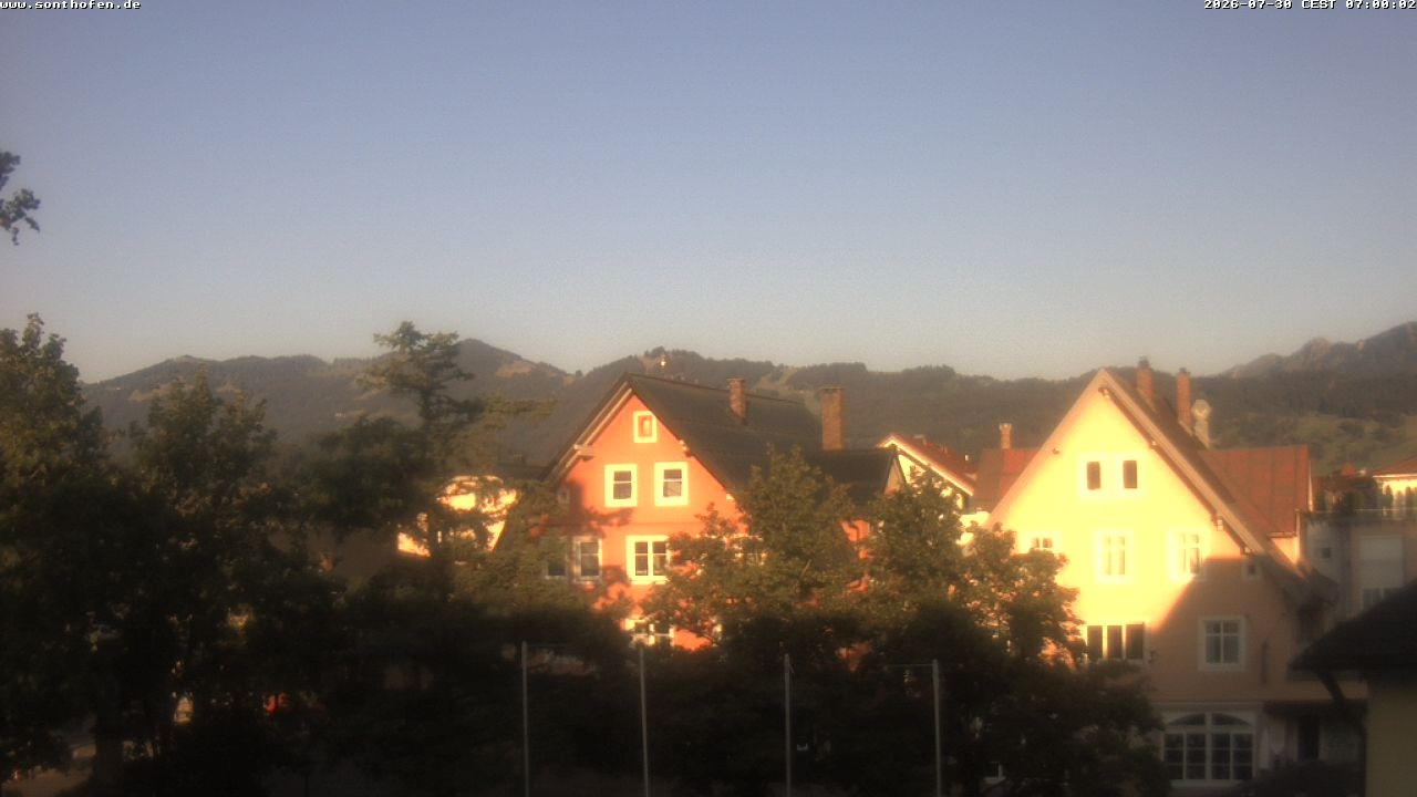 Archiv Foto Webcam Rathausplatz in Sonthofen