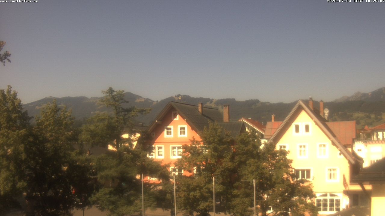 Archiv Foto Webcam Rathausplatz in Sonthofen