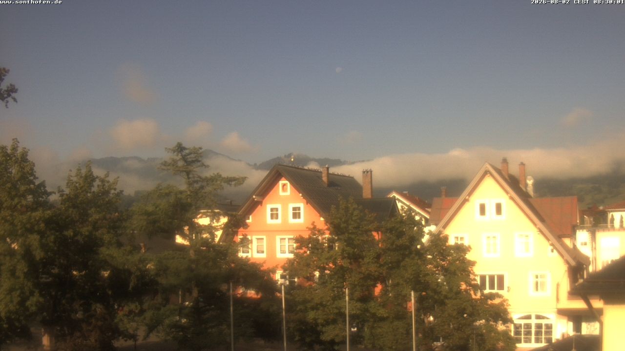Archiv Foto Webcam Rathausplatz in Sonthofen