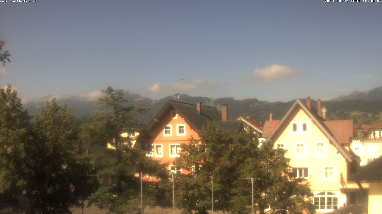 Archiv Foto Webcam Rathausplatz in Sonthofen