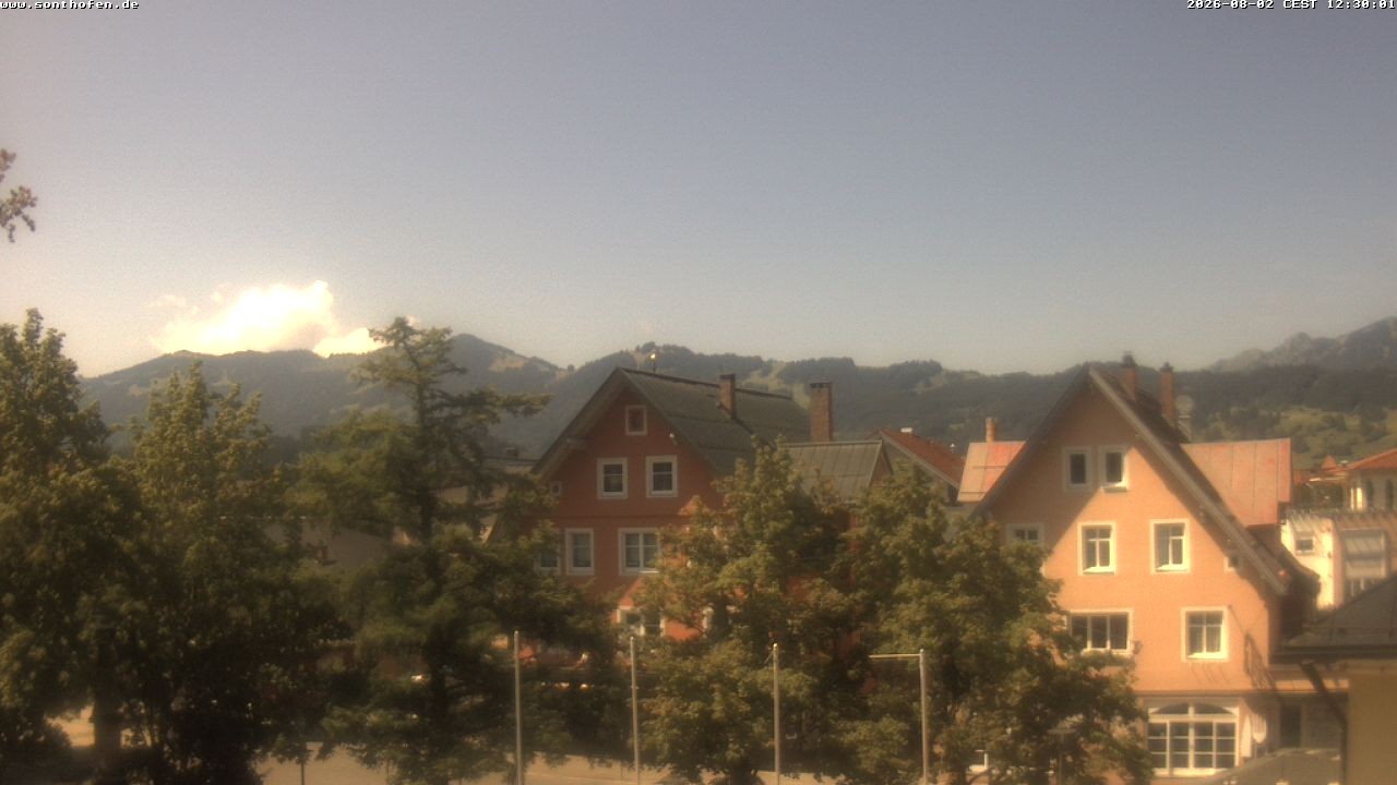 Archiv Foto Webcam Rathausplatz in Sonthofen