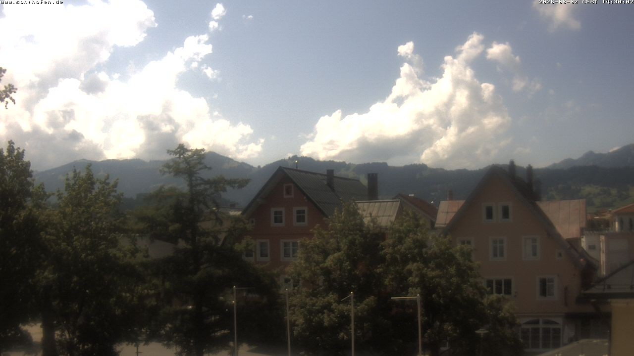 Archived image Webcam Town Hall Square of Sonthofen