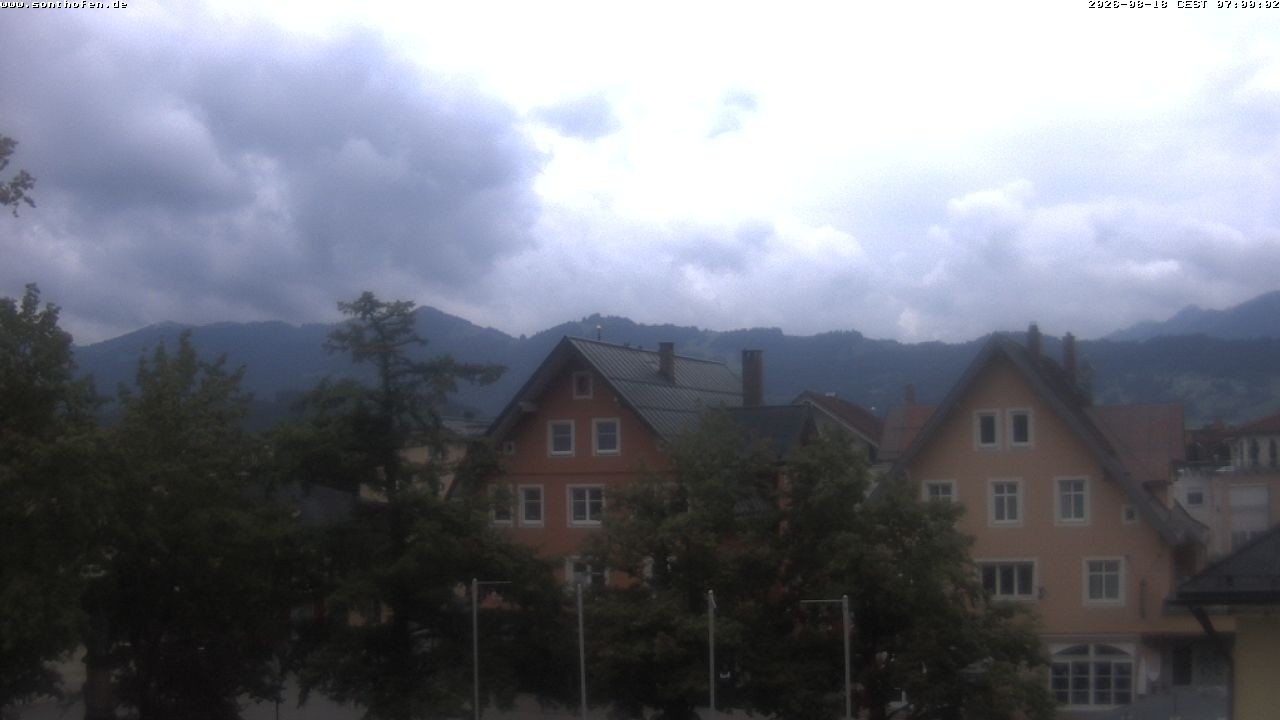 Archiv Foto Webcam Rathausplatz in Sonthofen