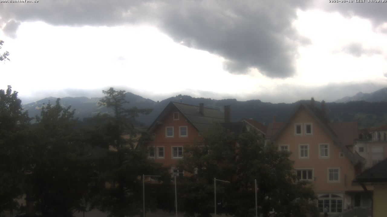 Archiv Foto Webcam Rathausplatz in Sonthofen
