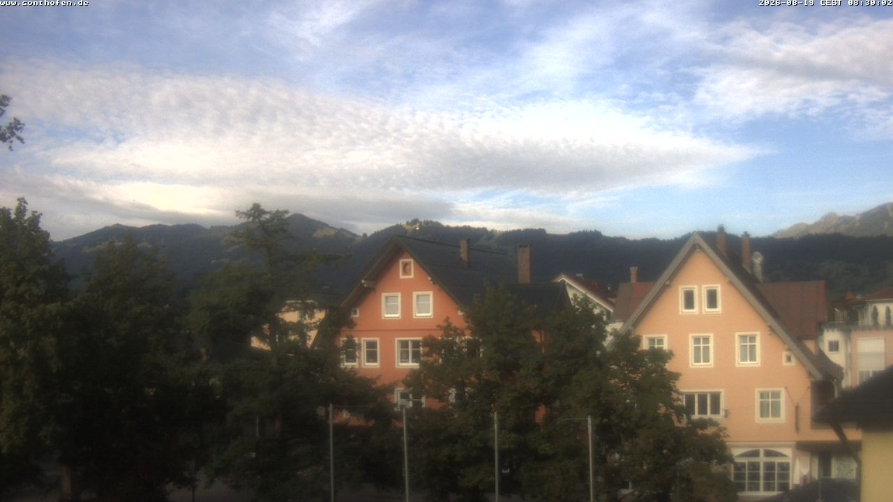 Archiv Foto Webcam Rathausplatz in Sonthofen