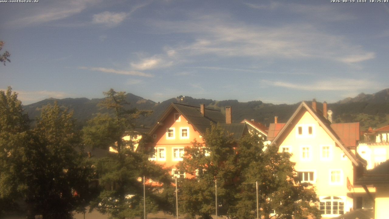 Archiv Foto Webcam Rathausplatz in Sonthofen