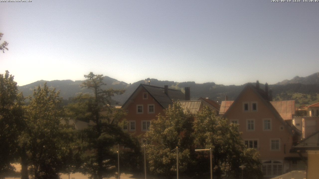 Archiv Foto Webcam Rathausplatz in Sonthofen