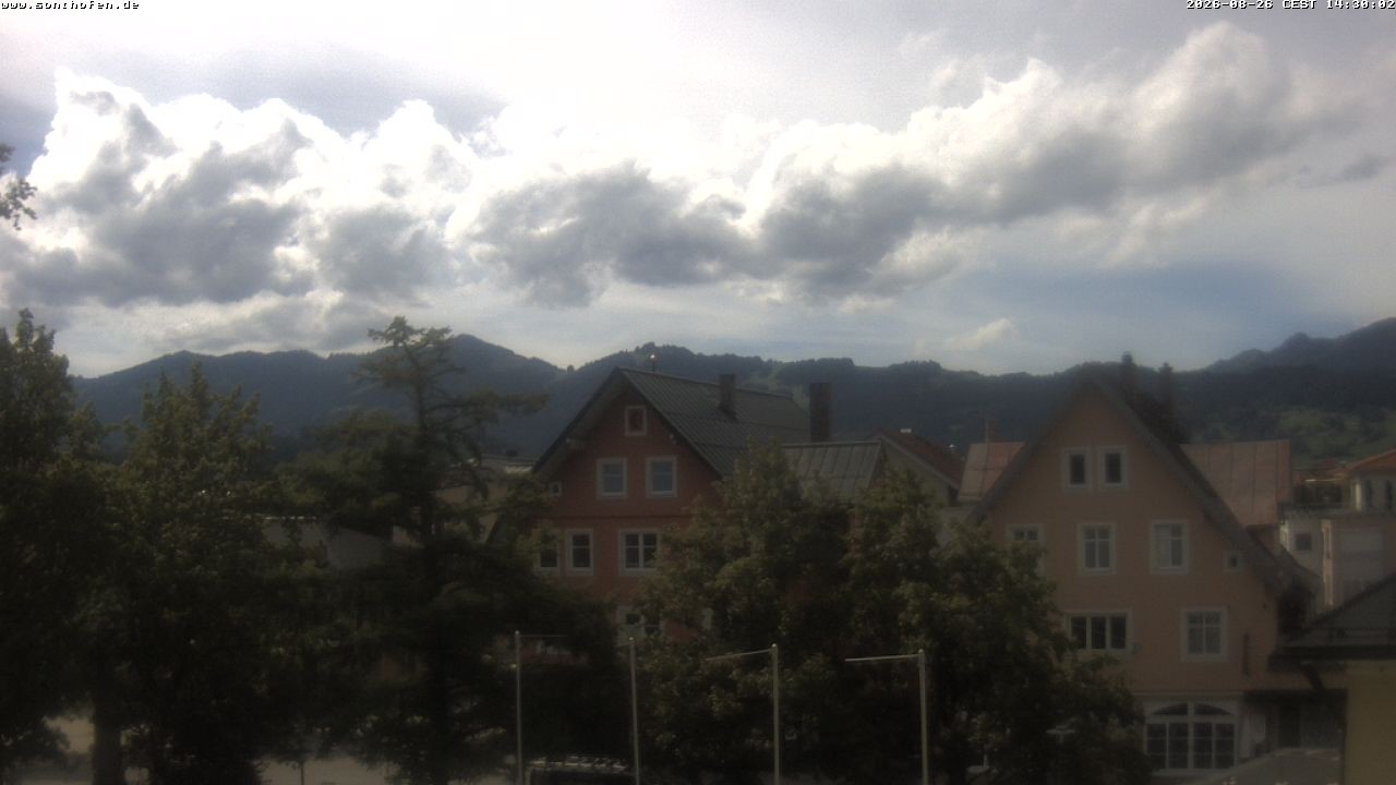 Archived image Webcam Town Hall Square of Sonthofen