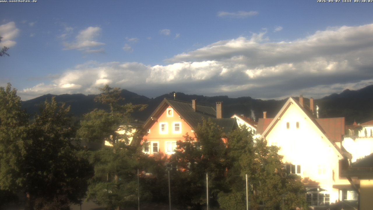 Archiv Foto Webcam Rathausplatz in Sonthofen