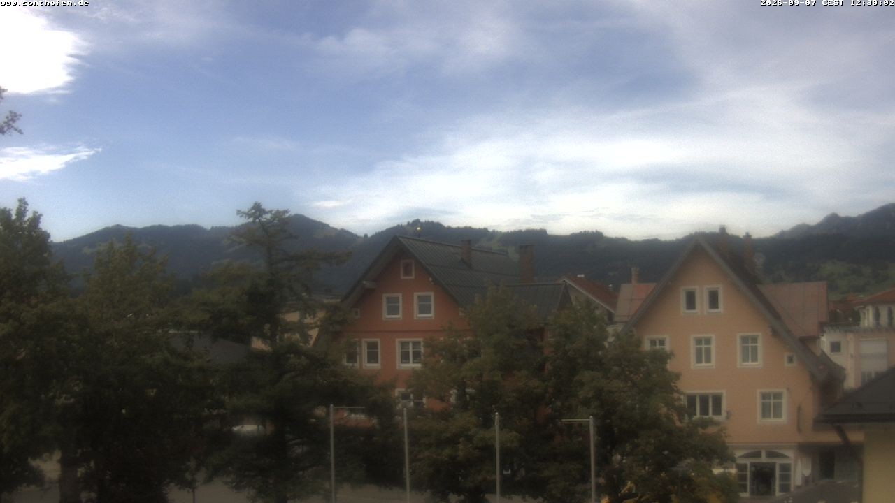 Archiv Foto Webcam Rathausplatz in Sonthofen