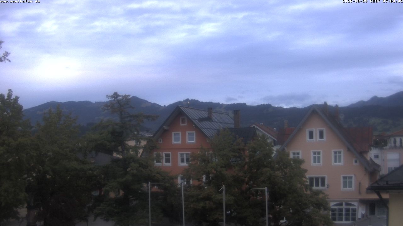 Archiv Foto Webcam Rathausplatz in Sonthofen