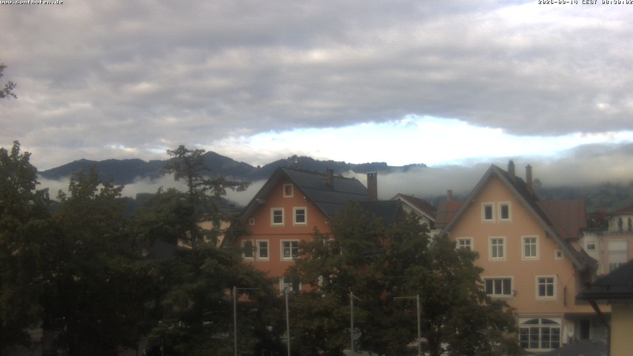 Archiv Foto Webcam Rathausplatz in Sonthofen