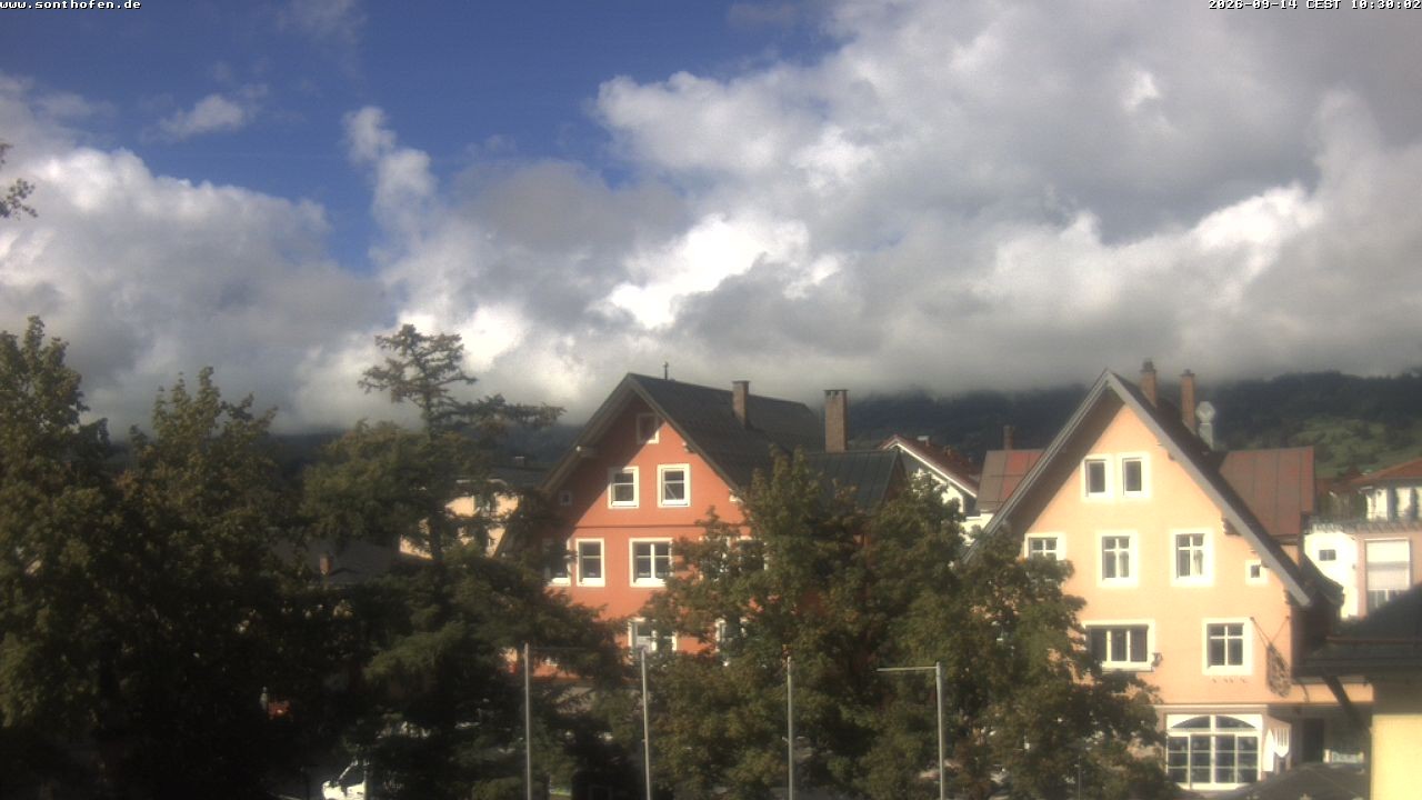 Archiv Foto Webcam Rathausplatz in Sonthofen