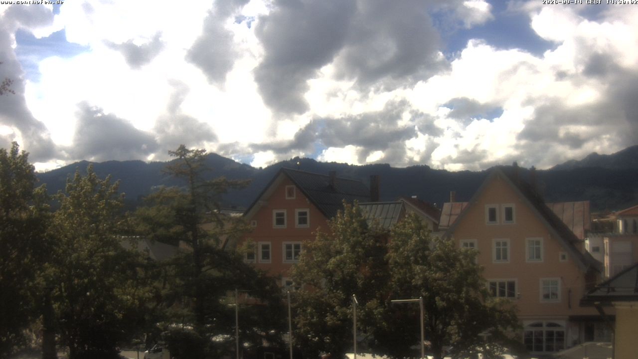 Archiv Foto Webcam Rathausplatz in Sonthofen