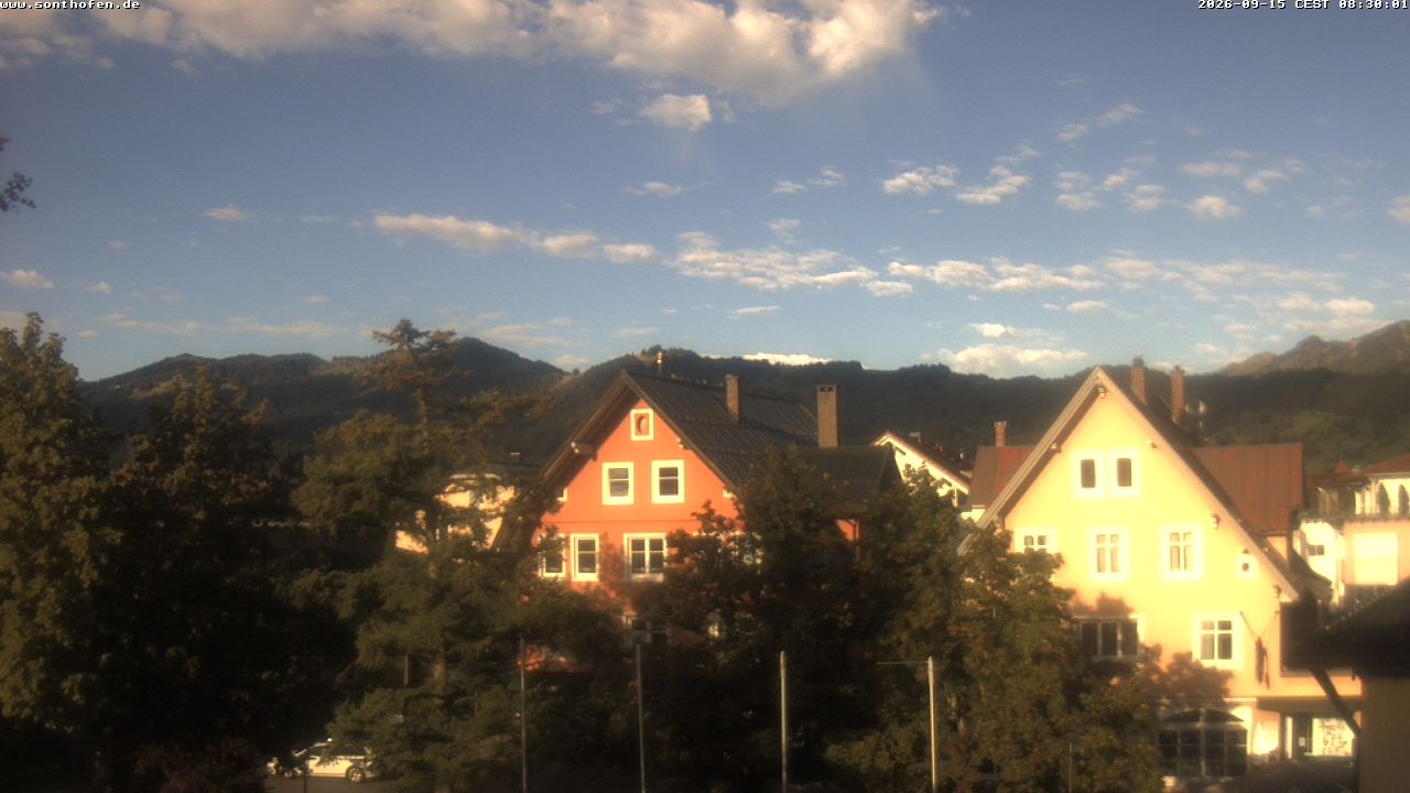 Archiv Foto Webcam Rathausplatz in Sonthofen
