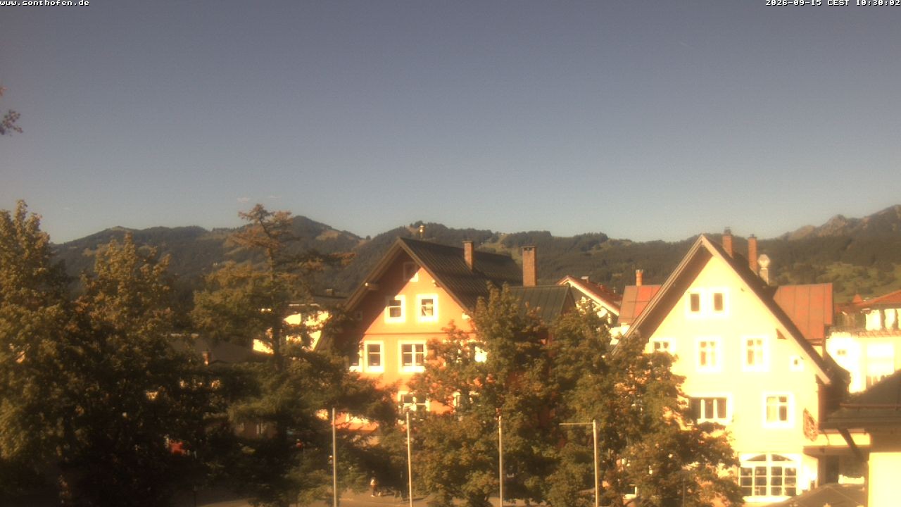 Archiv Foto Webcam Rathausplatz in Sonthofen