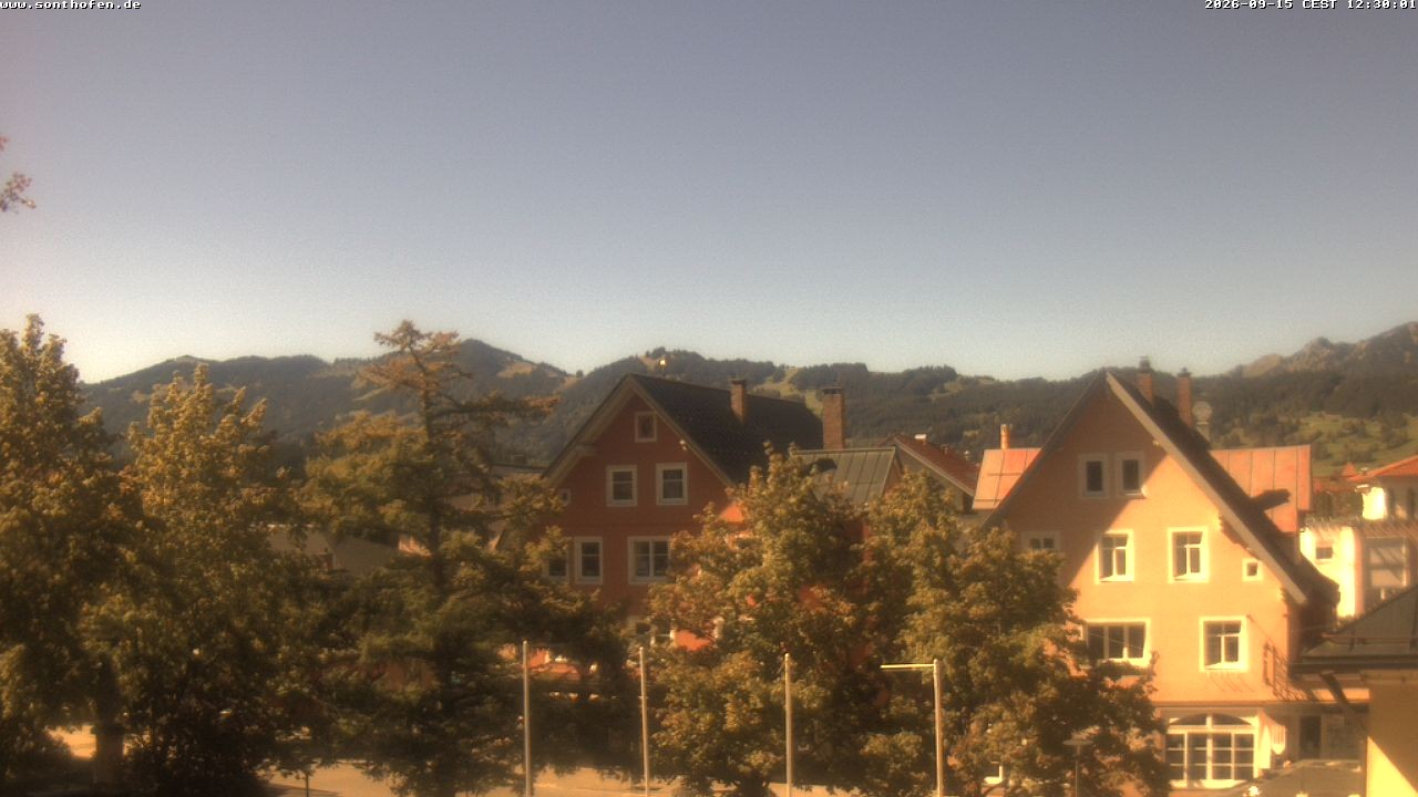 Archiv Foto Webcam Rathausplatz in Sonthofen