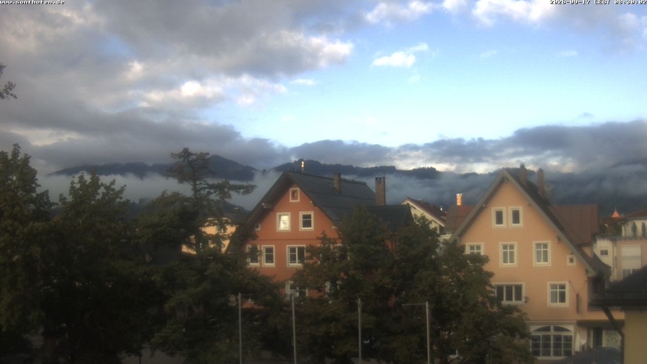Archived image Webcam Town Hall Square of Sonthofen