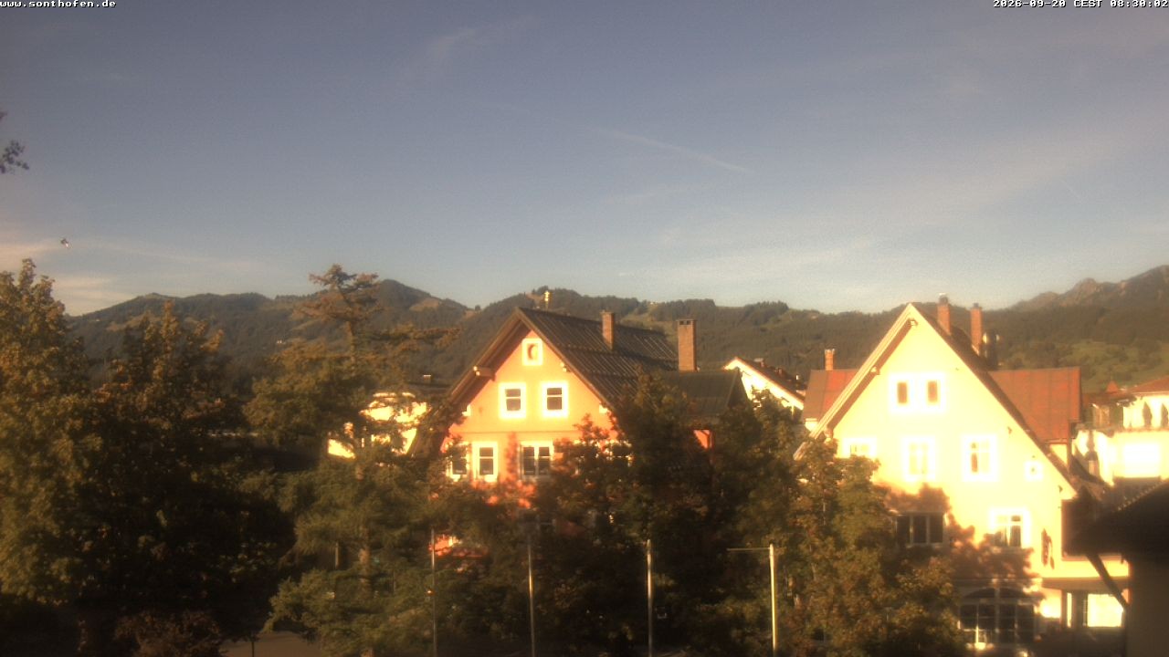 Archiv Foto Webcam Rathausplatz in Sonthofen