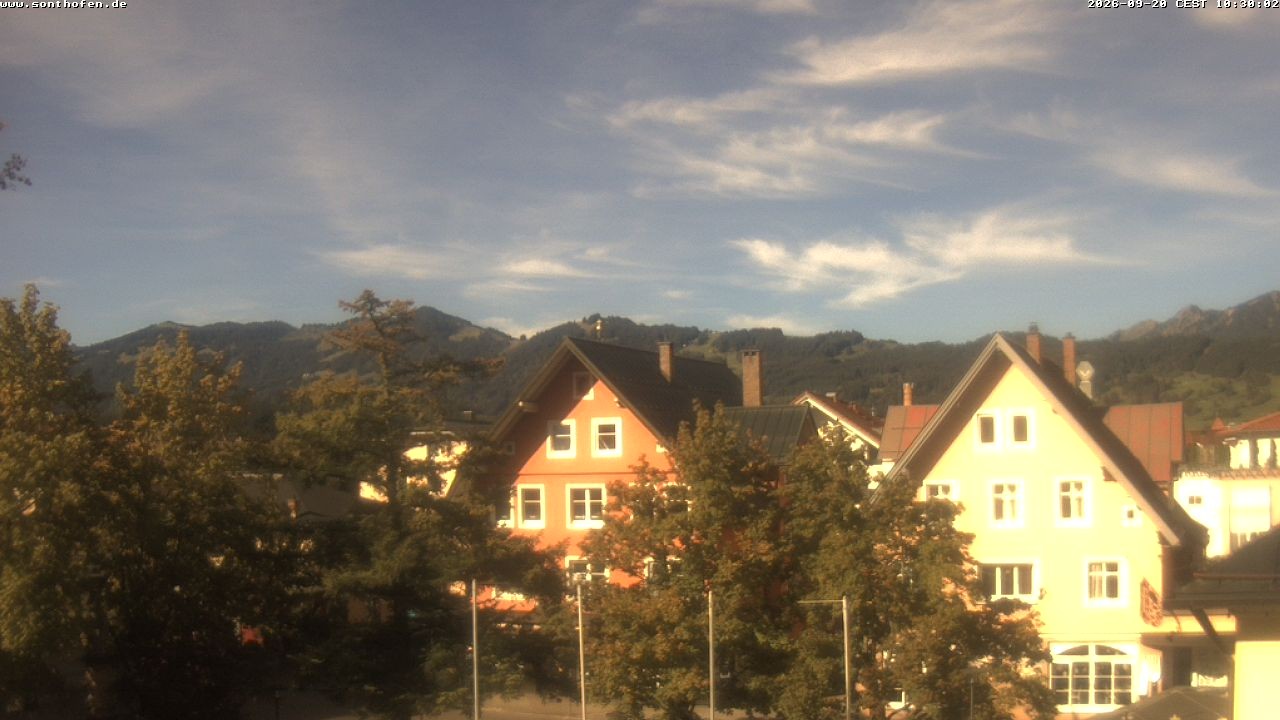 Archiv Foto Webcam Rathausplatz in Sonthofen