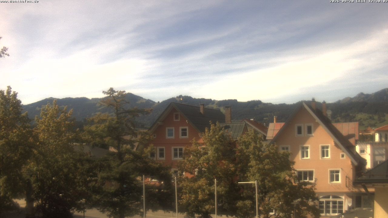 Archiv Foto Webcam Rathausplatz in Sonthofen
