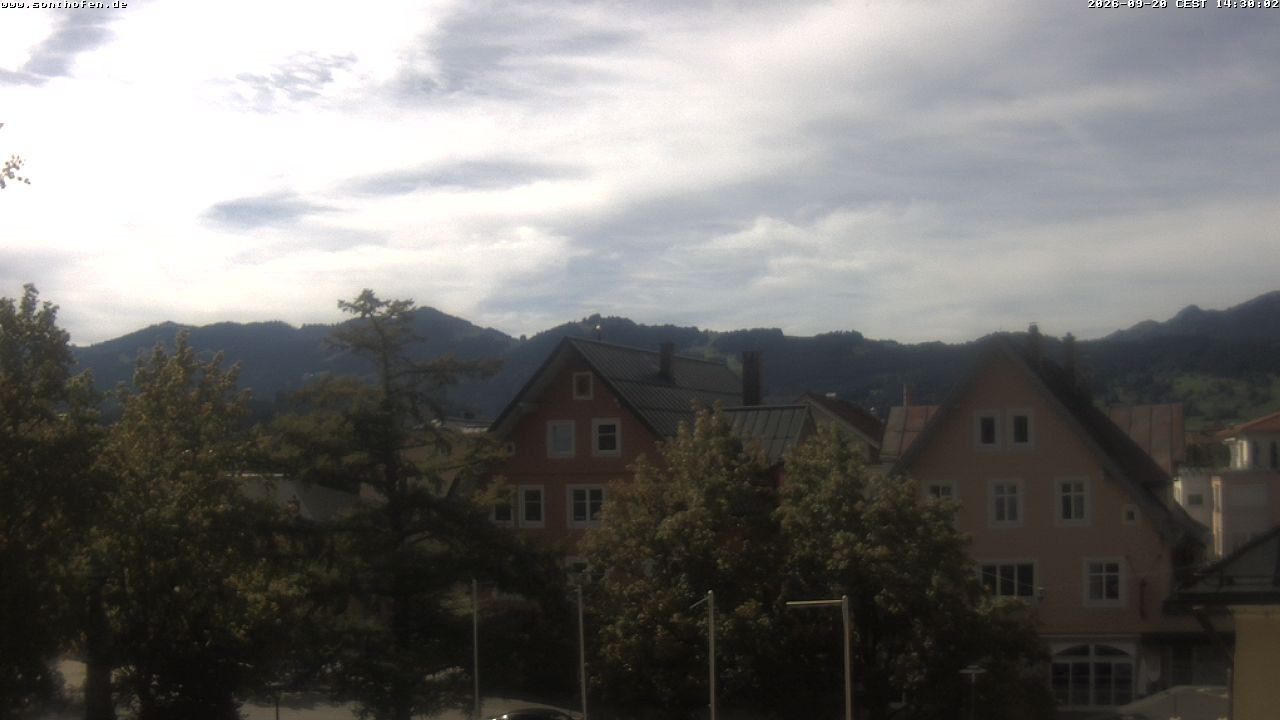 Archiv Foto Webcam Rathausplatz in Sonthofen