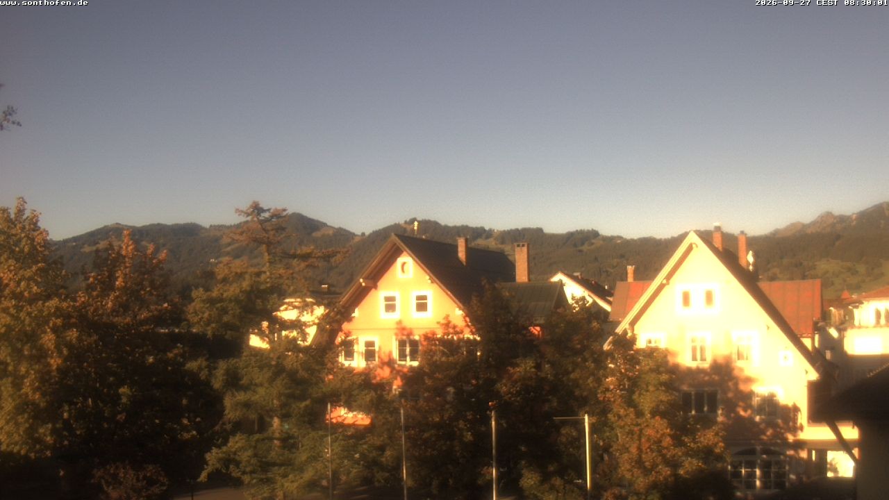 Archiv Foto Webcam Rathausplatz in Sonthofen
