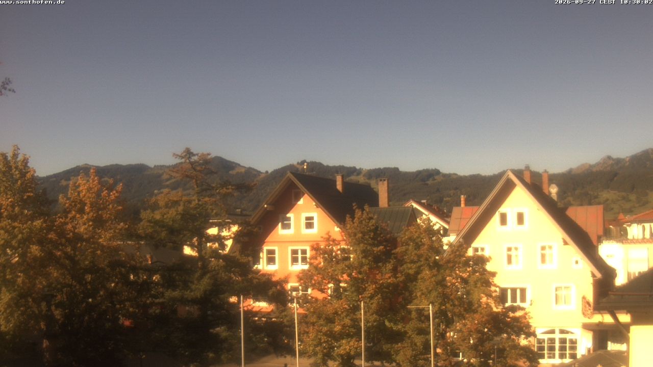 Archiv Foto Webcam Rathausplatz in Sonthofen