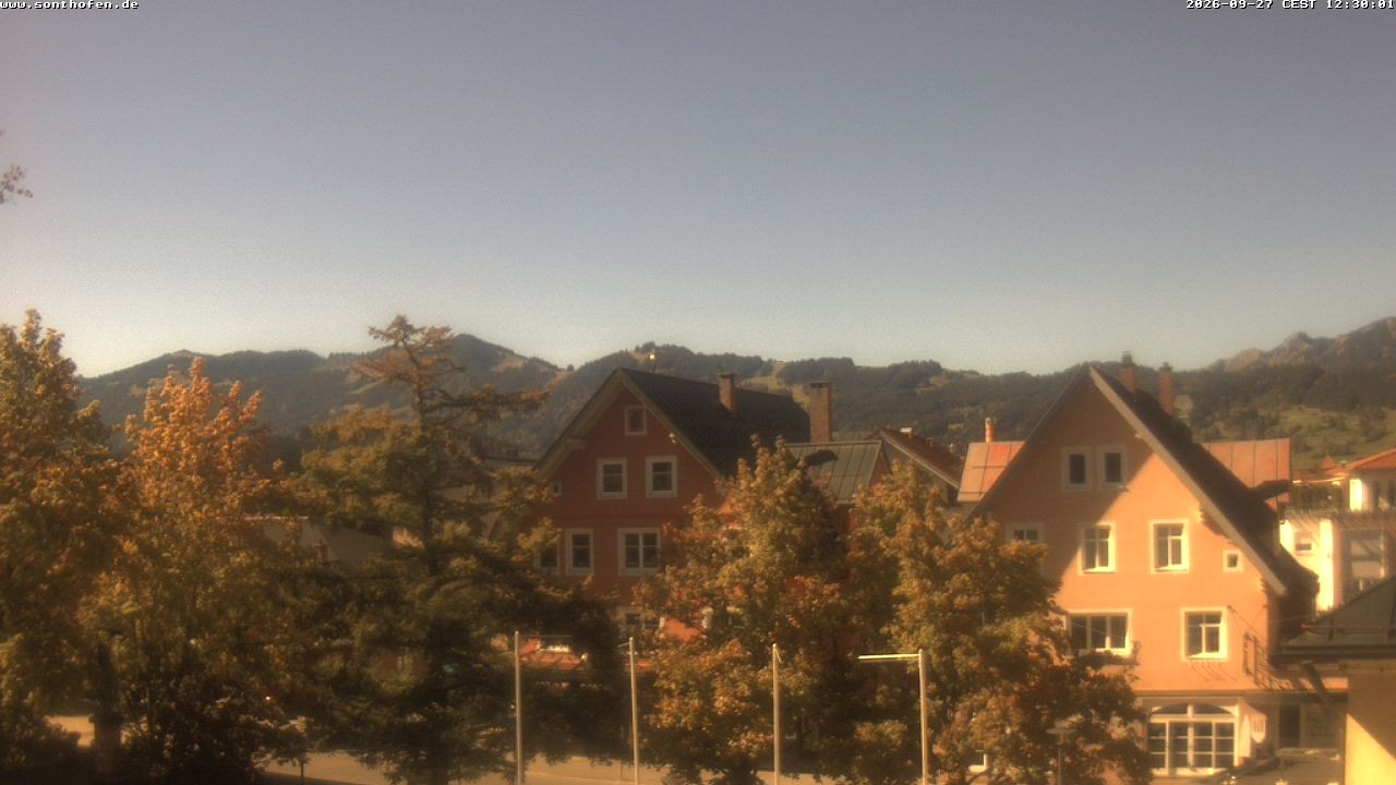 Archiv Foto Webcam Rathausplatz in Sonthofen