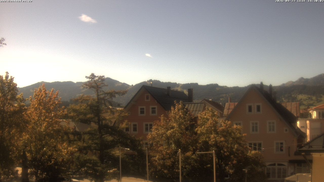 Archiv Foto Webcam Rathausplatz in Sonthofen