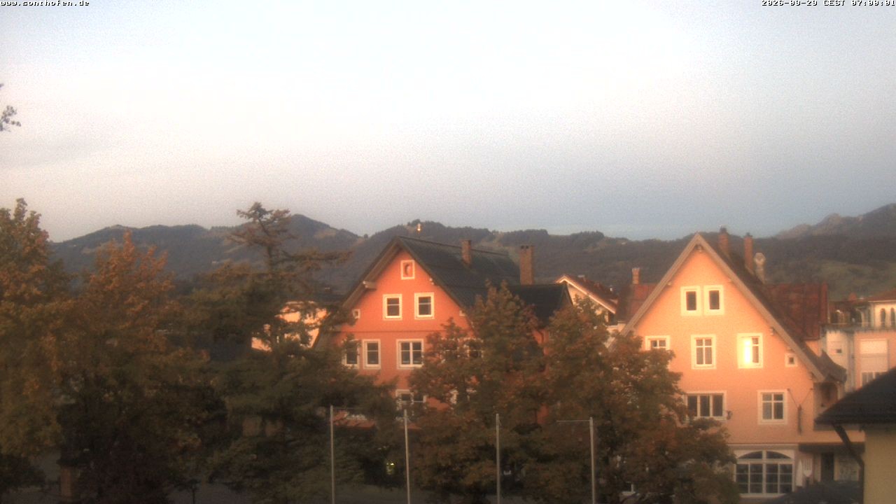 Archiv Foto Webcam Rathausplatz in Sonthofen