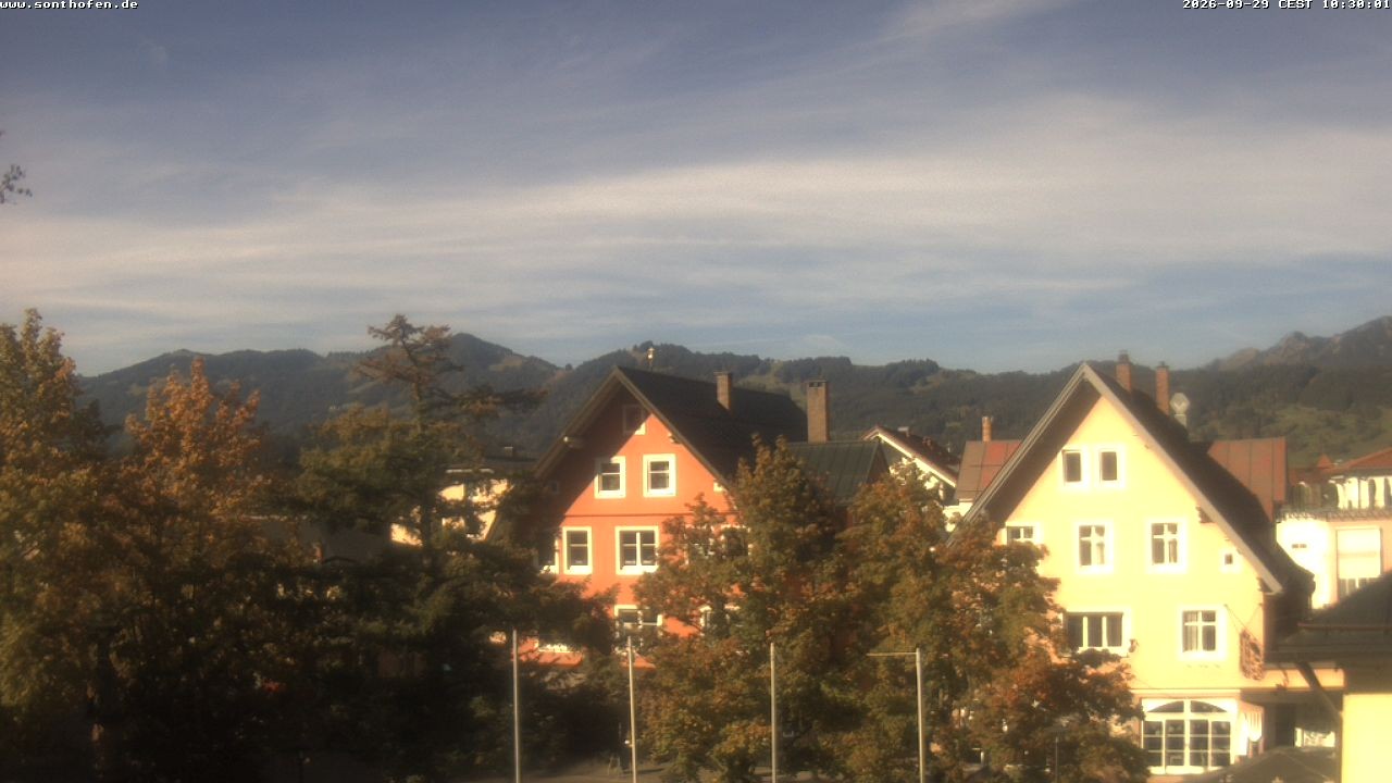 Archiv Foto Webcam Rathausplatz in Sonthofen