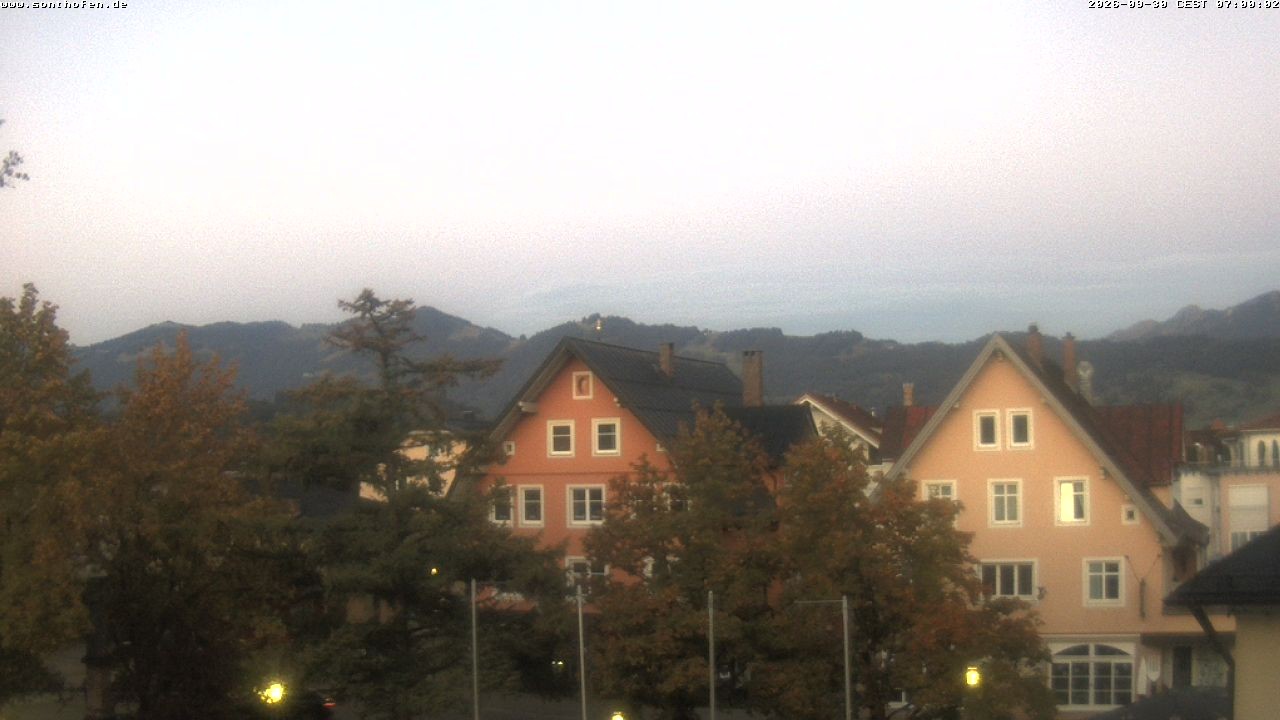 Archiv Foto Webcam Rathausplatz in Sonthofen