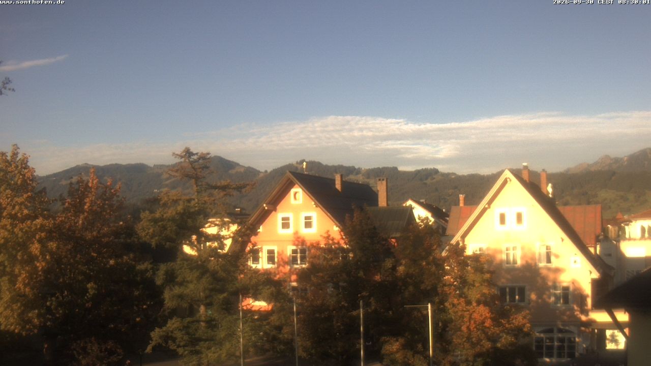 Archiv Foto Webcam Rathausplatz in Sonthofen