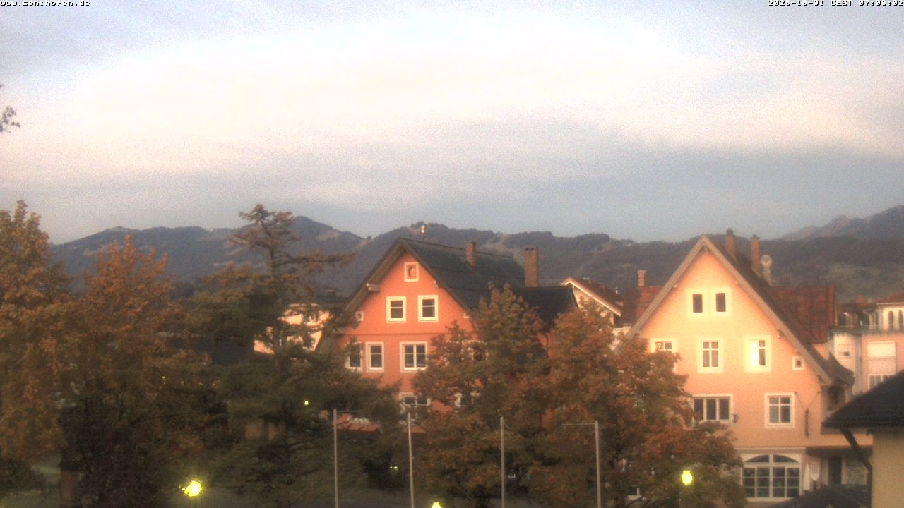 Archiv Foto Webcam Rathausplatz in Sonthofen