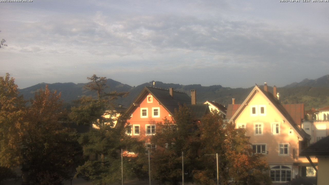 Archiv Foto Webcam Rathausplatz in Sonthofen