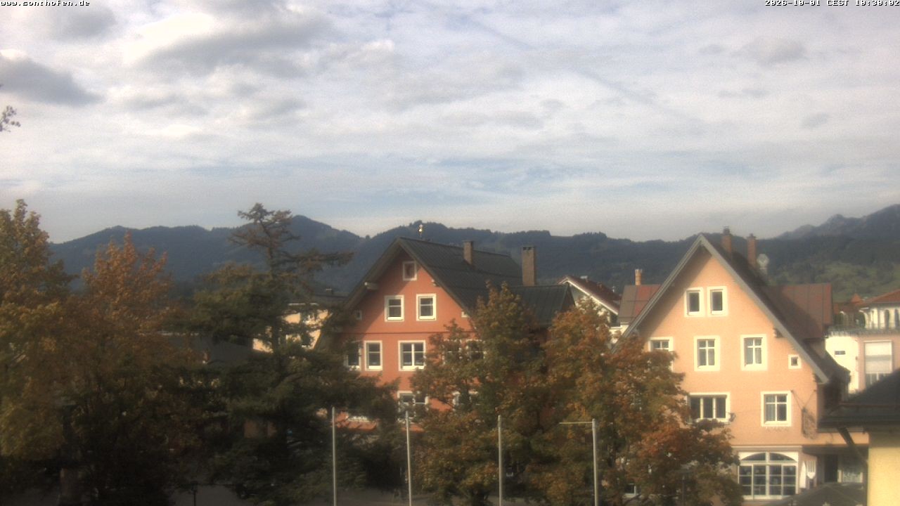 Archiv Foto Webcam Rathausplatz in Sonthofen