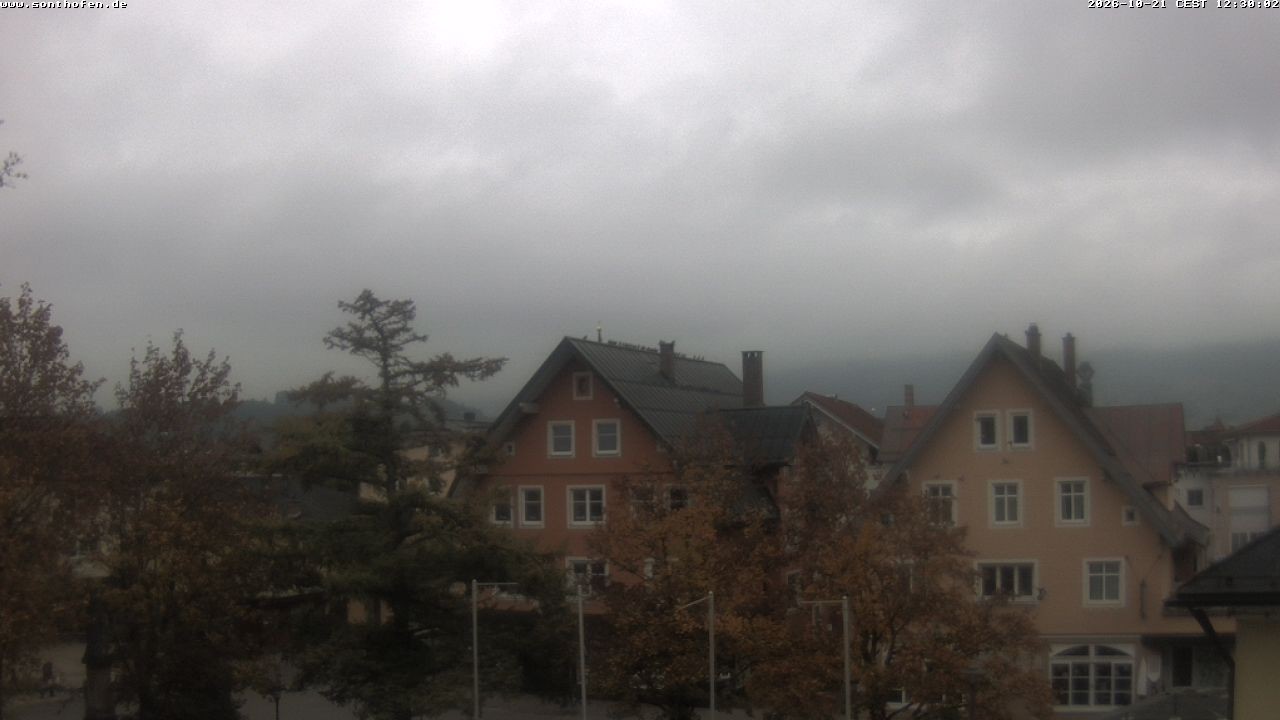 Archiv Foto Webcam Rathausplatz in Sonthofen