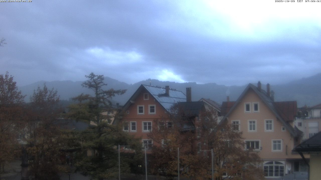Archiv Foto Webcam Rathausplatz in Sonthofen
