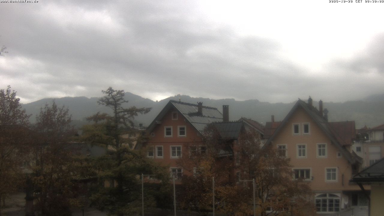 Archiv Foto Webcam Rathausplatz in Sonthofen