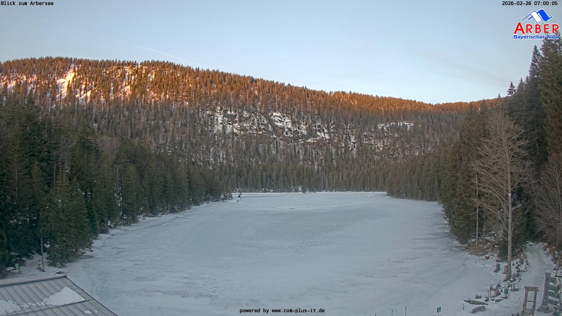 Archived image Webcam Lake "Großer Arbersee" (Bavarian Forest)
