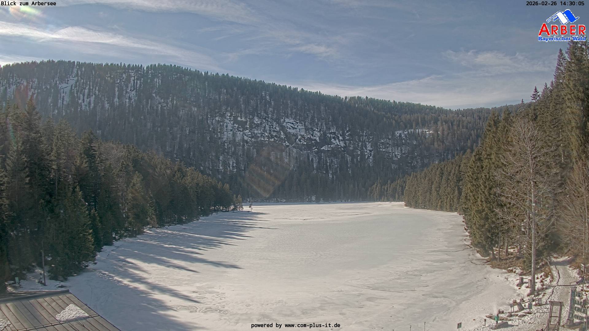 Archived image Webcam Lake "Großer Arbersee" (Bavarian Forest)